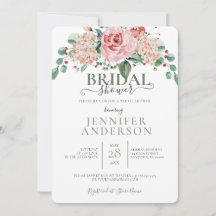 Roze Waterverf Floral Bouquet Vrijgezellenfeest In