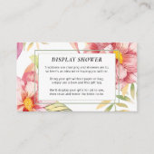 Roze Waterverf Floral | Bridal Display Shower Informatiekaartje (Voorkant)