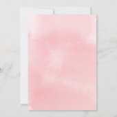 Roze Waterverf Floral Cake Bridal Kaart (Achterkant)