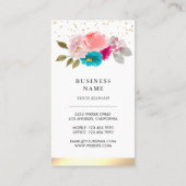 Roze Waterverf Floral Cake Pastry Chef Bakery Visitekaartje (Achterkant)