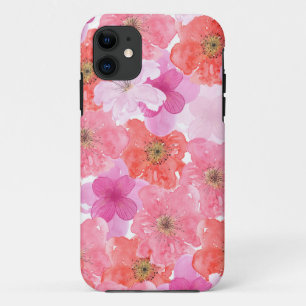roze Waterverf Floral Case-Mate iPhone Case