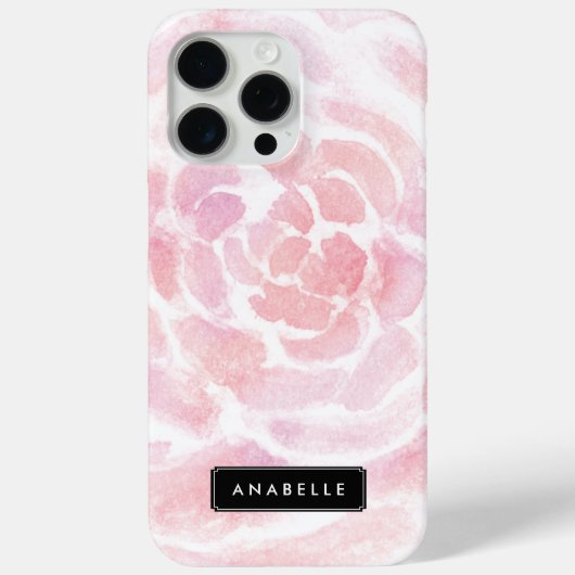 Roze Waterverf Floral Case-Mate iPhone Case (Achterkant)