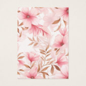 Roze Waterverf Floral Custom Oorbel Display Kaart (Achterkant)