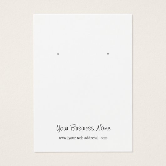 Roze Waterverf Floral Custom Oorbel Display Kaart (Voorkant)