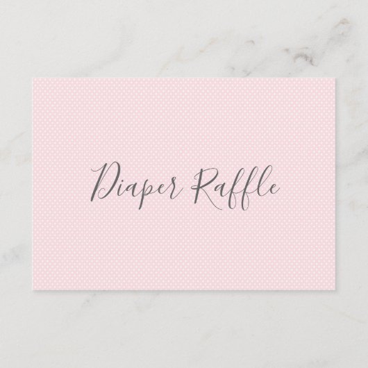 Roze Waterverf Floral Diaper Raffle Ticket, groot Informatiekaartje (Achterkant)