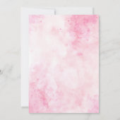 Roze Waterverf Floral Elegant Moederdag Brunch Kaart (Achterkant)