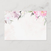 Roze Waterverf Floral Elegant Wedding Bedankkaart (Achterkant)
