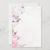 Roze Waterverf Floral Elegant Wedding Save The Date (Achterkant)