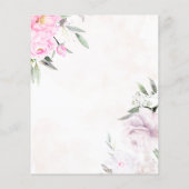 Roze Waterverf Floral Elegant Wedding Uitnodiging (Achterkant)