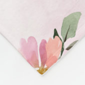 Roze Waterverf Floral Fleece Deken (Hoek)