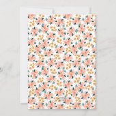 Roze Waterverf Floral Garden Baby shower Kaart (Achterkant)