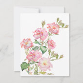  roze Waterverf Floral Garden Notitiekaartje (Achterkant)