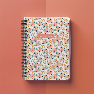 Roze Waterverf Floral Garden op maat Notitieboek