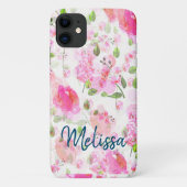 Roze Waterverf Floral Garden Pattern Case-Mate iPhone Case (Achterkant)