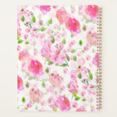 Roze Waterverf Floral Garden Pattern Planner (Achterkant)