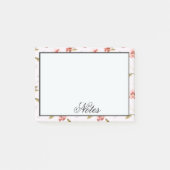 Roze Waterverf Floral Garden Post-it® Notes (Voorkant)