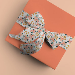 Roze Waterverf Floral Garden Satijnen Lint