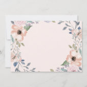 Roze Waterverf Floral Geometric | Fotobaptisme Bedankkaart (Achterkant)