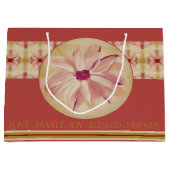 Roze Waterverf Floral Groot Cadeauzakje (Voorkant)