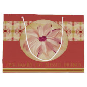 Roze Waterverf Floral Groot Cadeauzakje (Achterkant)