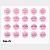 Roze Waterverf Floral Holy Baptism Envelope Seal Ronde Sticker (Vel)