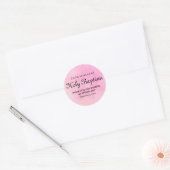 Roze Waterverf Floral Holy Baptism Envelope Seal Ronde Sticker (Envelop)