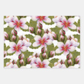  Roze Waterverf Floral Inpakpapier Vel (Voorkant)