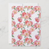  roze Waterverf Floral Kaart (Achterkant)