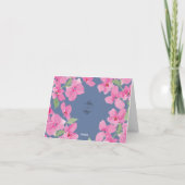 Roze Waterverf Floral Kaart (Achterkant)