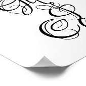 Roze Waterverf Floral Kaarten en cadeaubonnen Poster (Hoek)