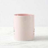 Roze Waterverf Floral Monogram Mok (Midden)