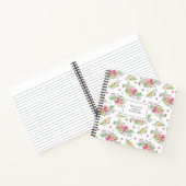 Roze Waterverf Floral Notitieboek (Binnen)