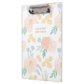 Roze Waterverf Floral op maat Klembord (Links)