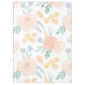 Roze Waterverf Floral op maat Klembord (Achterkant)