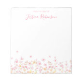 Roze Waterverf Floral op maat Notitieblok (Voorkant)