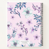  roze Waterverf Floral op maat Notitieboek (Achterkant)