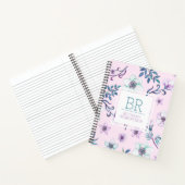  roze Waterverf Floral op maat Notitieboek (Binnen)