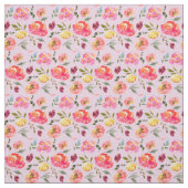  roze Waterverf Floral Patroon Stof (Swatch)