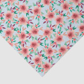  roze Waterverf Floral Pattern Baby shower Tissuepapier (Detail)