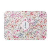 Roze Waterverf Floral Pattern Badmat (Voorkant)