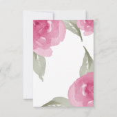 Roze Waterverf Floral Save The Date (Achterkant)