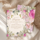 Roze Waterverf Floral Surprise 60th Birthday Kaart<br><div class="desc">en feminine roze en paarse waterverf florale met groene sage bladeren op roomkleurige Surprise 60e verjaardagsfeestdag. Neem contact met ons op voor hulp bij aanpassingen of om passende producten aan te vragen.</div>