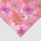  roze Waterverf Floral Tissuepapier (Detail)