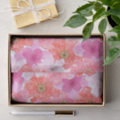  roze Waterverf Floral Tissuepapier (Geschenk)