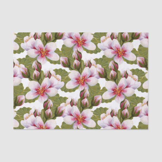  Roze Waterverf Floral Tissuepapier (Voorkant)