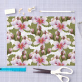  Roze Waterverf Floral Tissuepapier (Craft)