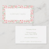 Roze Waterverf Floral Visitekaartje (Voorkant / Achterkant)