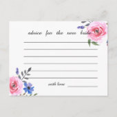 Roze Waterverf Floral Vrijgezellenfeest Advies (Voorkant)