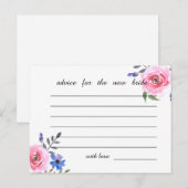 Roze Waterverf Floral Vrijgezellenfeest Advies (Voorkant / Achterkant)