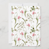 Roze Waterverf Floral Vrijgezellenfeest Kaart (Achterkant)